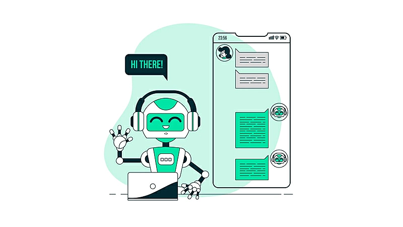 Ilustração de um celular e várias setas e diversos gráficos