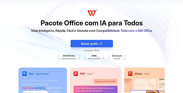Avaliação de Suíte Office para download