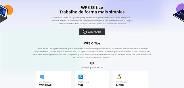 Avaliação de Suíte Office para download