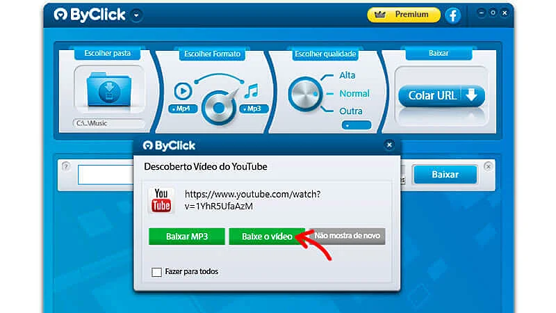 Captura da tela do ByClick