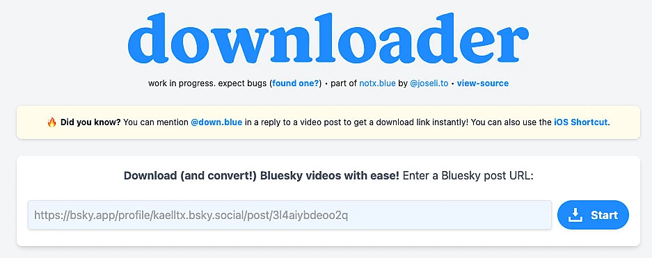 Captura de tela do Down.Blue