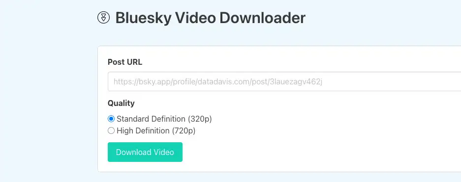 Baixar vídeo Bluesky Captura de tela do BSVDL