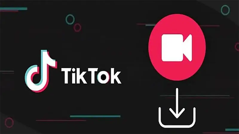 Ilustração do Logo do Tik Tok e um botão de download