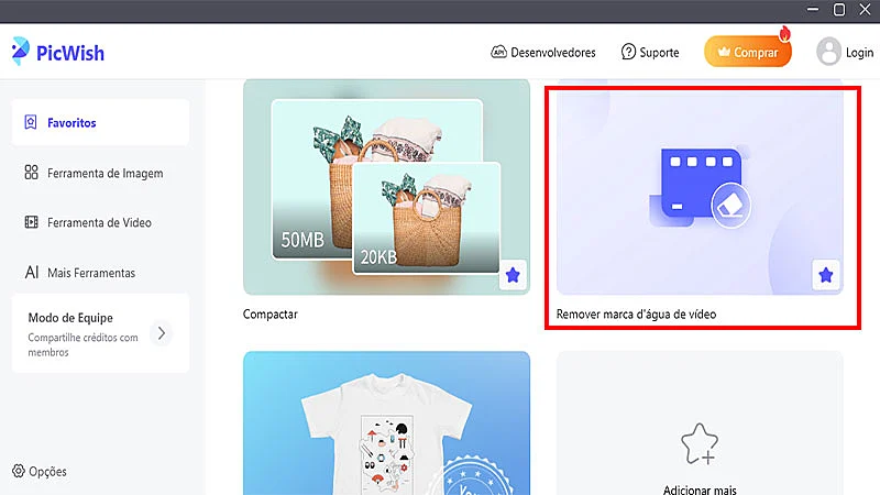 Captura de tela do ApowerSoft PicWish