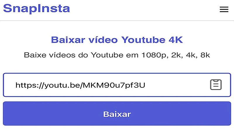 Captura de tela do SnapInsta