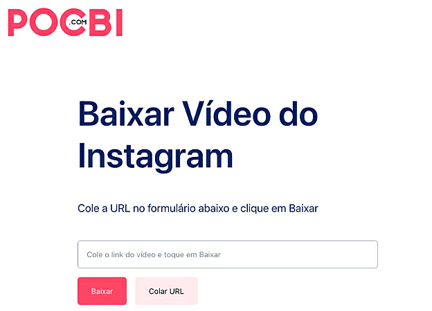 captura de tela de como baixar video do instagram usando o Pocbi
