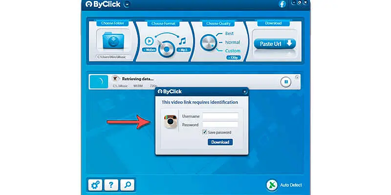 captura de tela de como baixar video do instagram usando o byclick