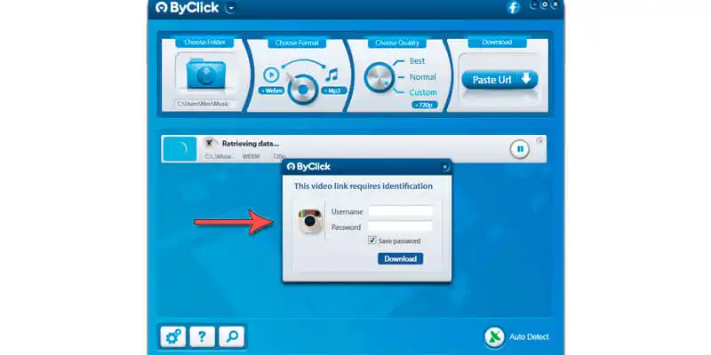 captura de tela de como baixar video do instagram usando o byclick