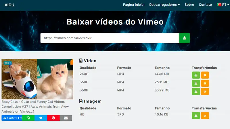 AIO Downloader Captura de tela do AIO Downloader