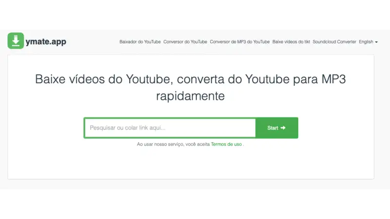 captura de tela do ymate