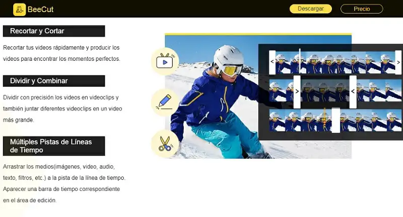 Captura de pantalla de la plataforma Beecut