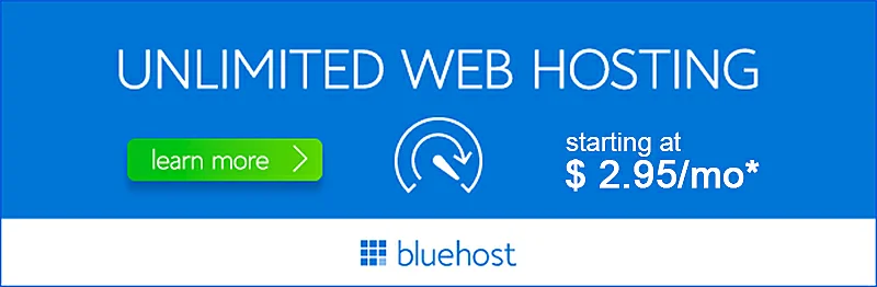 Unlimited hosting services by Bluehost