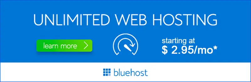 Unlimited hosting services by Bluehost