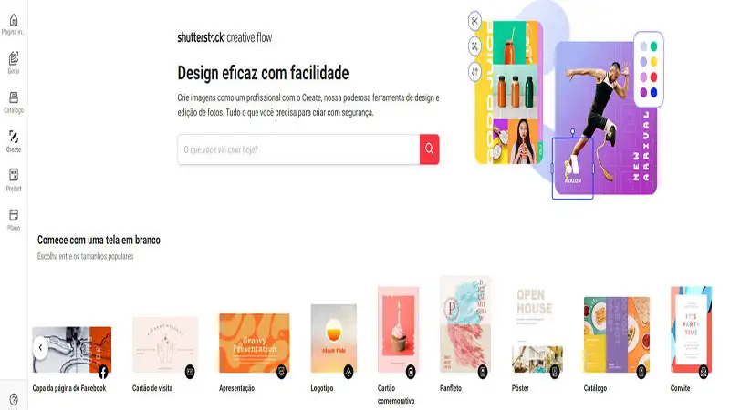 Captura de tela do Shutterstock