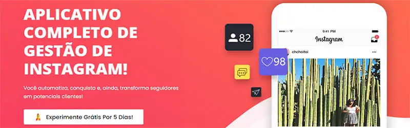 Aplicativo completo de gestão de Instagram!