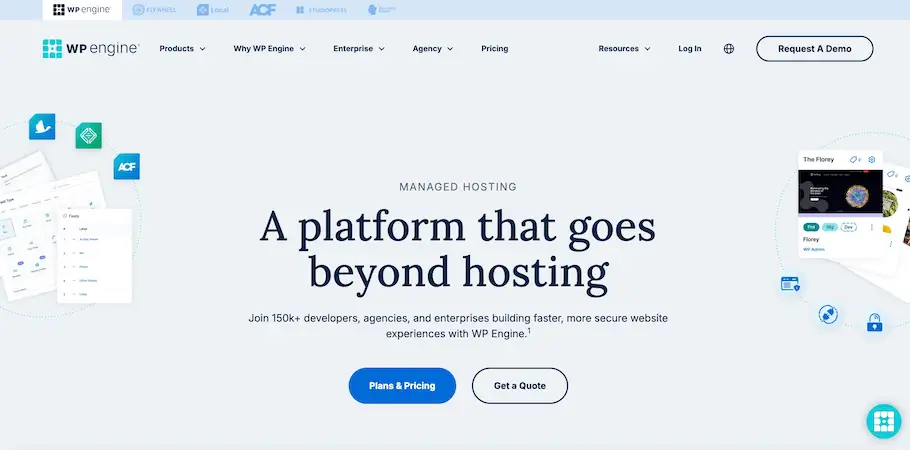 WP Engine's website