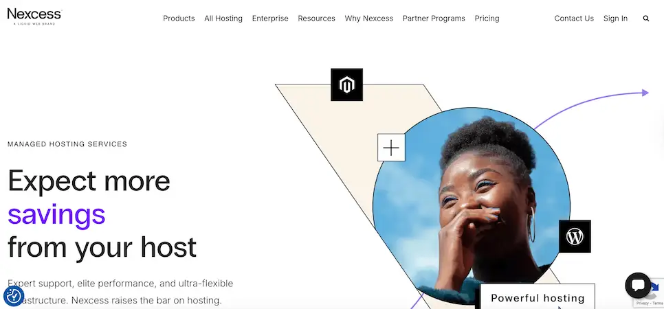 Nexcess's website