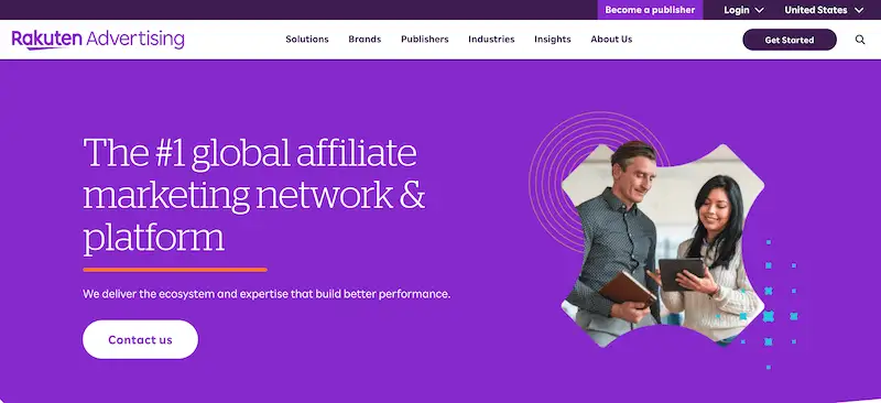 Best affiliate marketing platforms - Rakuten Advertising Rakuten Advertising website