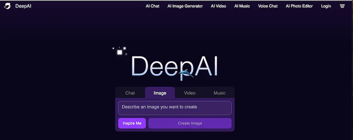 DeepAI website