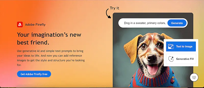 Adobe Firefly website