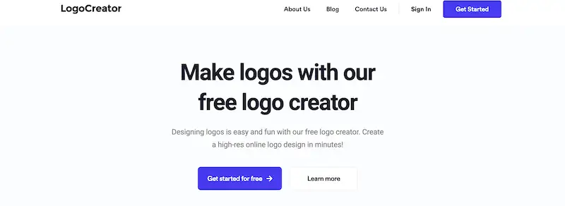 Free logo maker apps - LogoCreator LogoCreator home page
