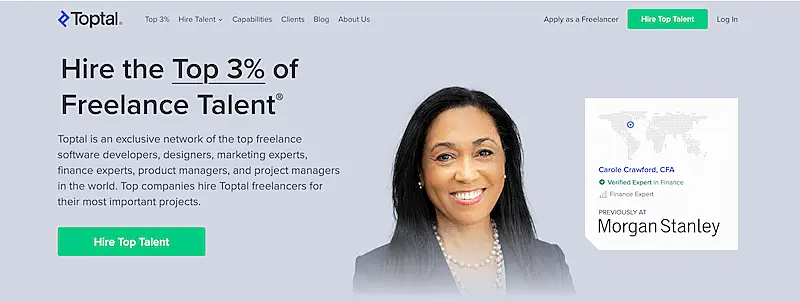 Toptal home page