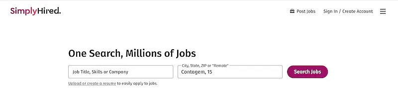 SimplyHired website