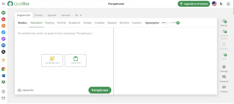 QuillBot home page