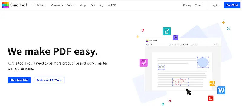SmallPDF home page