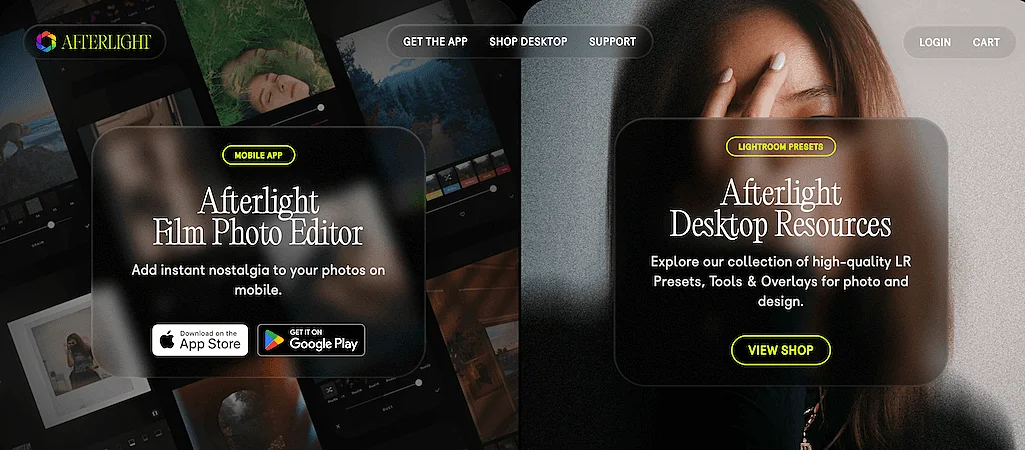 Afterlight's home page