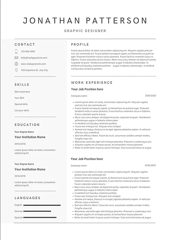 Jonathan Patterson resume