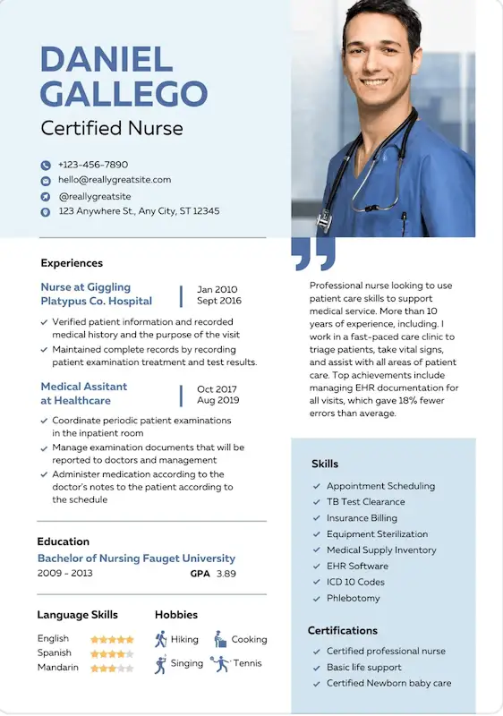 Medical resume