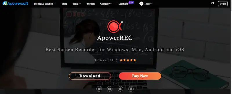 ApowerRec home page