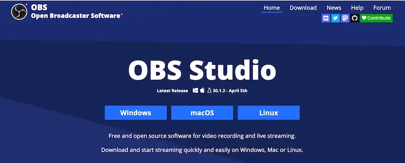 OBS home page