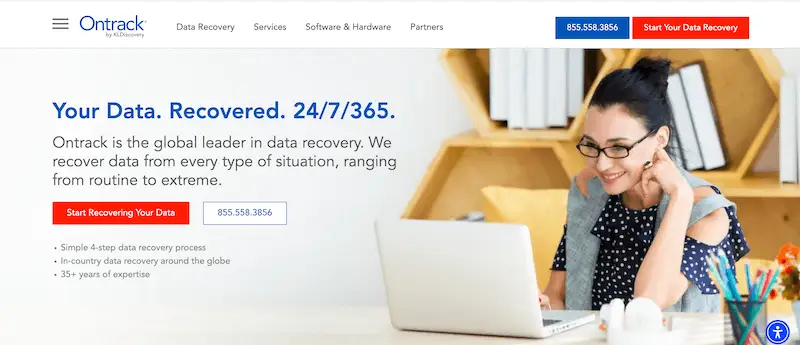 Ontrack website