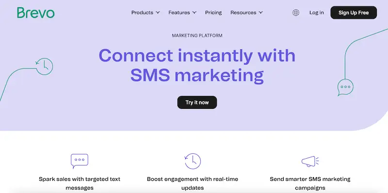 Best SMS marketing software Brevo Brevo SMS marketing page