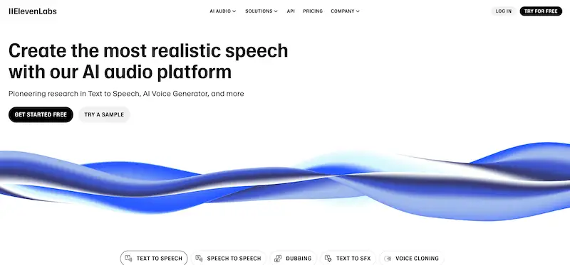 ElevenLabs website