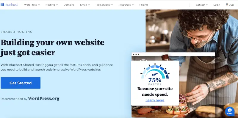 bluehost website