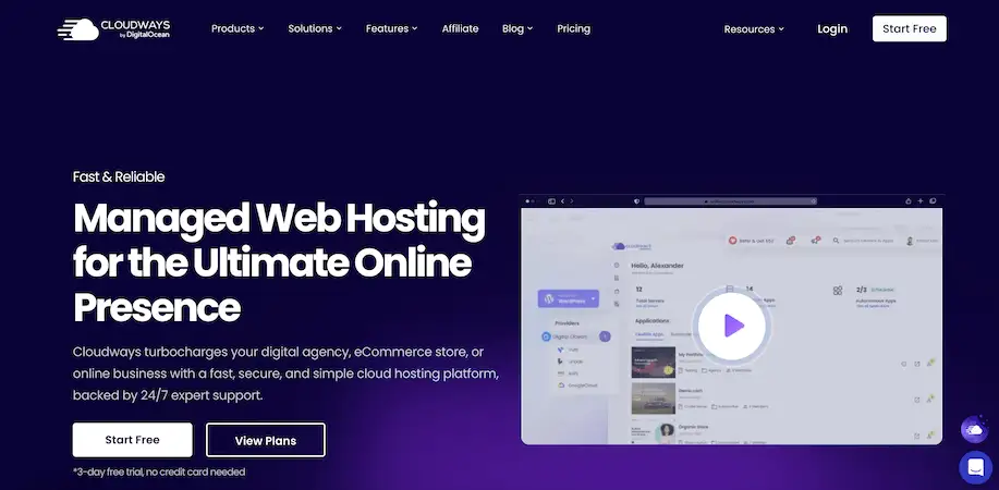 Best web hosting services for small businesses Cloudways website