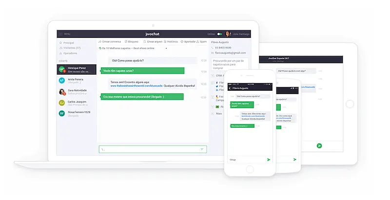 The image shows JivoChat live chat