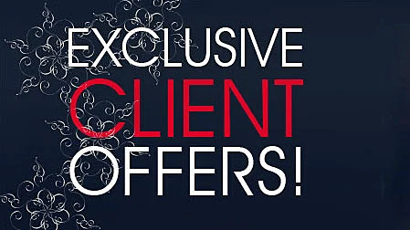 Banner con texto "ofertas exclusivas para clientes"