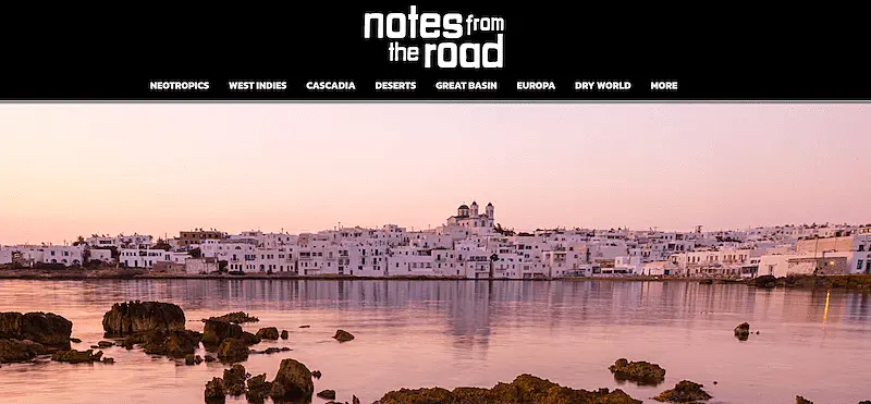 Notes from the Road home page