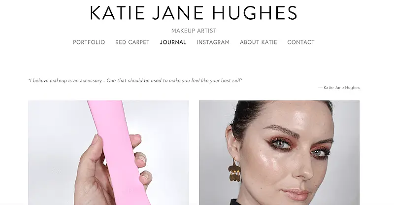 Katie Jane Hughes blog home page