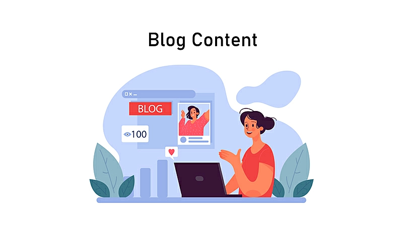 Una persona escribiendo en su blog personal