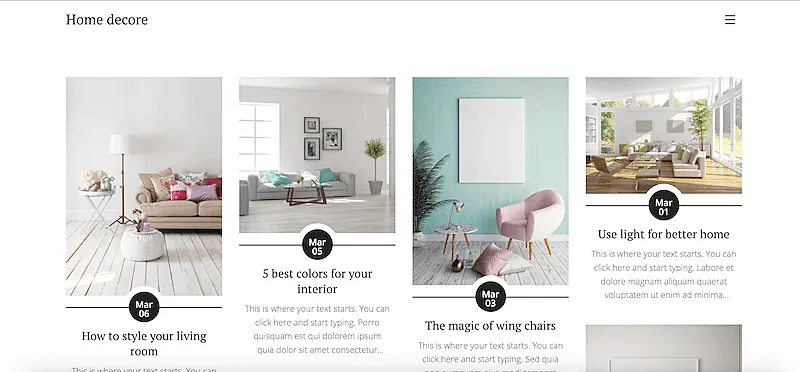 Home decor blog template