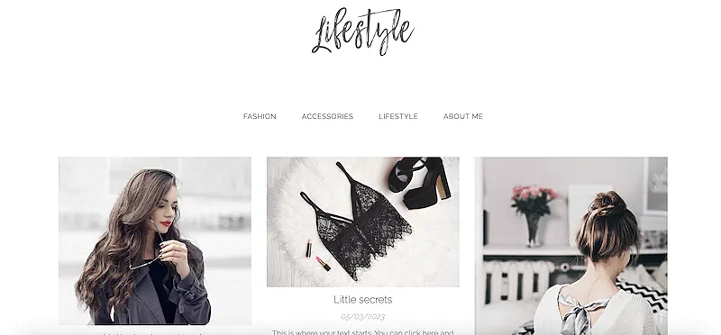 Lifestyle blog template