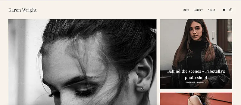 Designer blog template