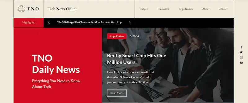Thech blog template