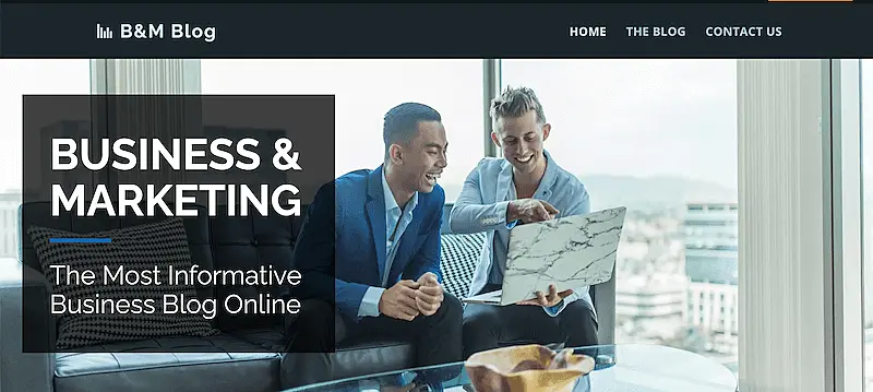 Business blog template