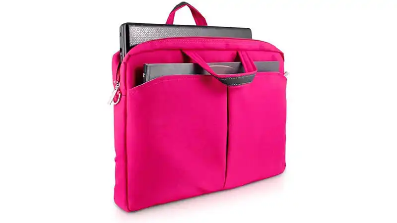 Bolsa para Notebook Multilaser imagem de uma bolsa para notebook Multilaser na cor rosa